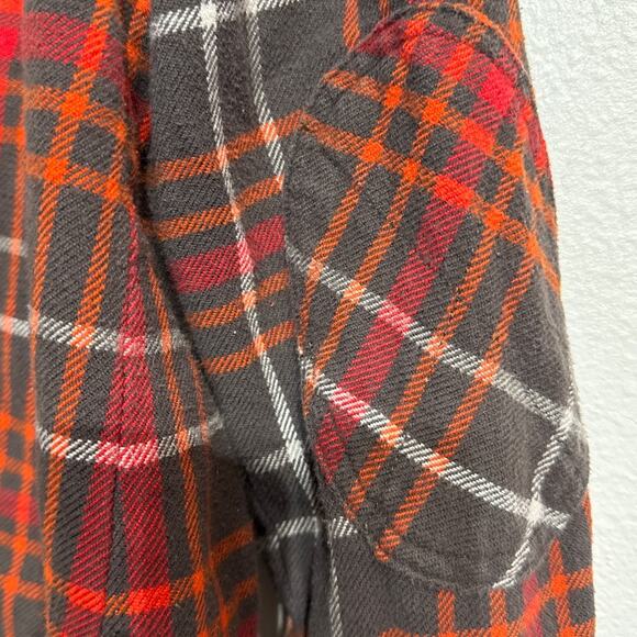 Woolrich Brown Plaid Button Down Shaket Sz M - Picture 8 of 16